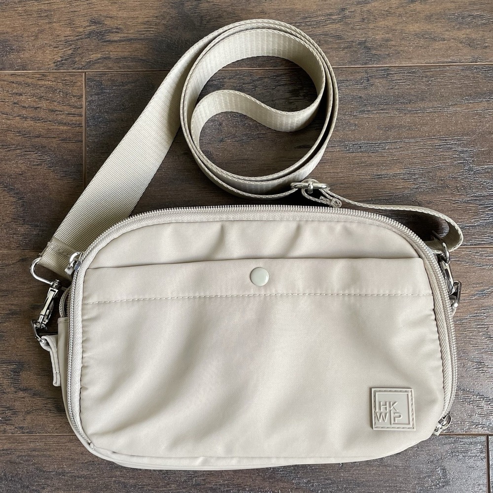 IHKWIP Beige Convertible Crossbody Bag for Women - Minimal Everyday Style